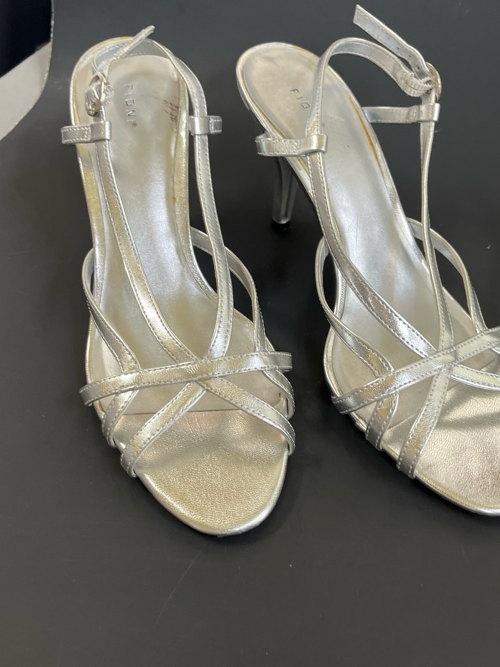 FIONI Clothing Silver Strappy High Heel Sandals